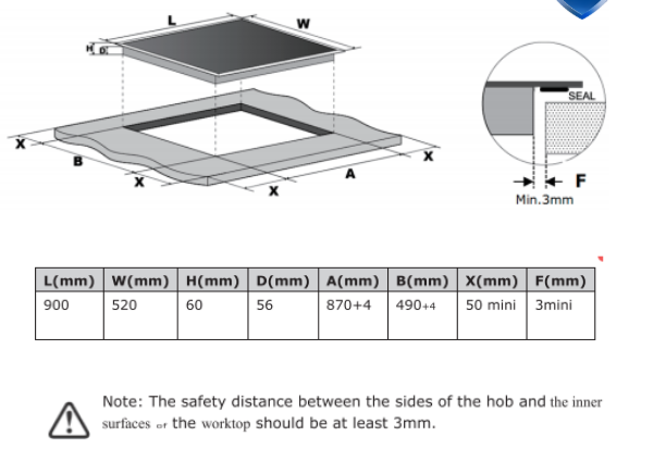 Midea 90cm 5-Zone Induction Cooktop