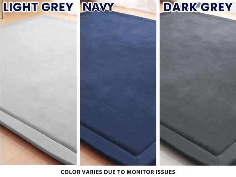 Soft Touch Plush Tatami Mat Rug 150x200 Navy