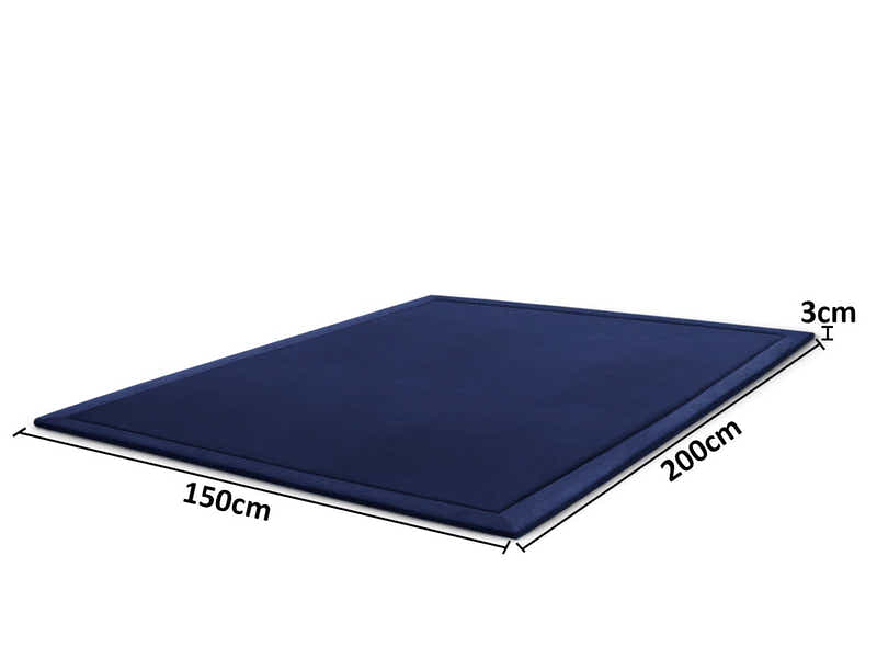 Soft Touch Plush Tatami Mat Rug 150x200 Navy