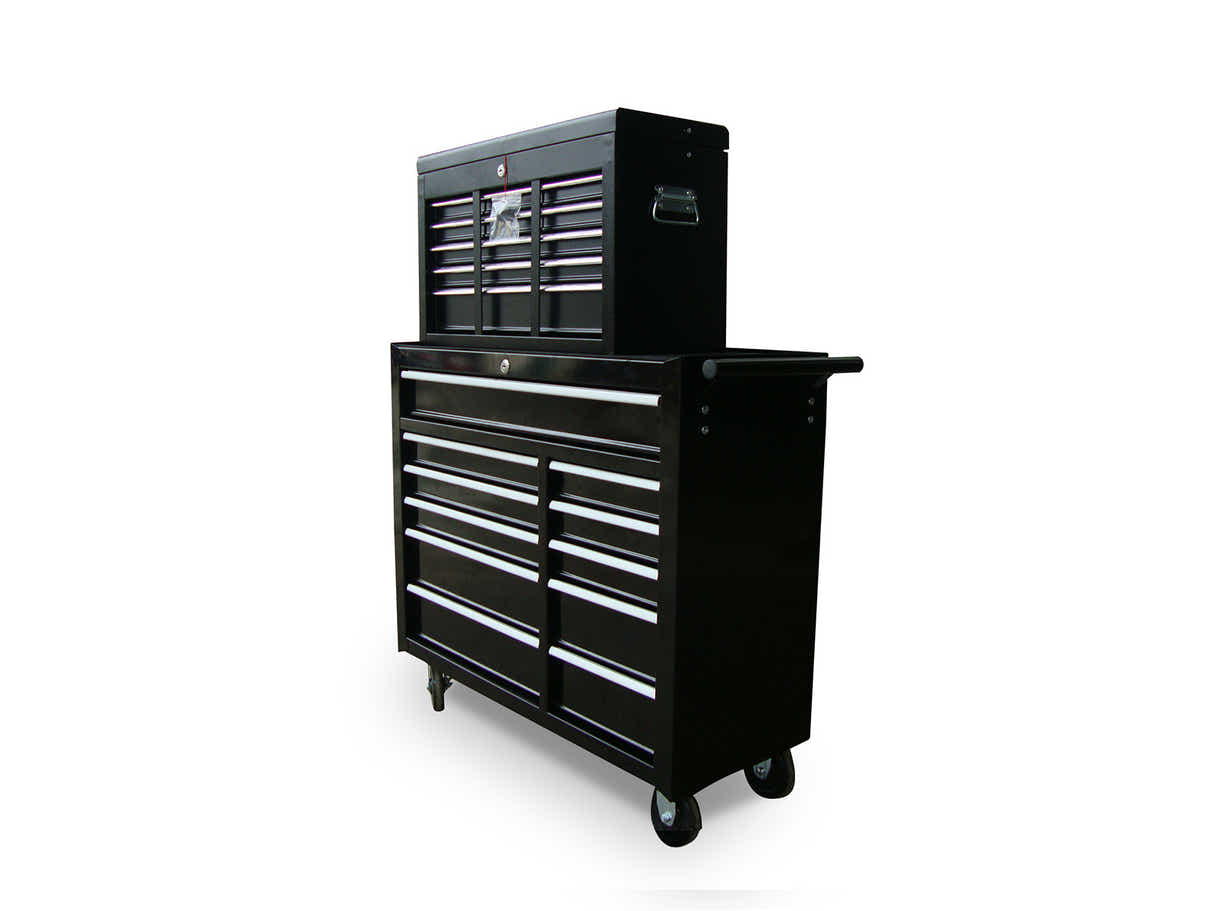 Tool Cabinet Roll Cabinet 11 Drawer+Tool Cabinet Chest 9 Draws Black