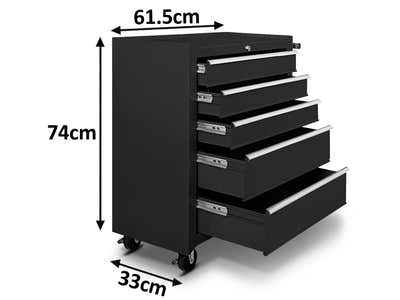 Tool Cabinet Roll Cabinet And Chest Combo Black