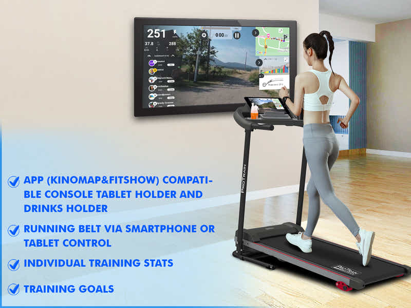 Multifunction Electric Treadmill With APP - 40 cm