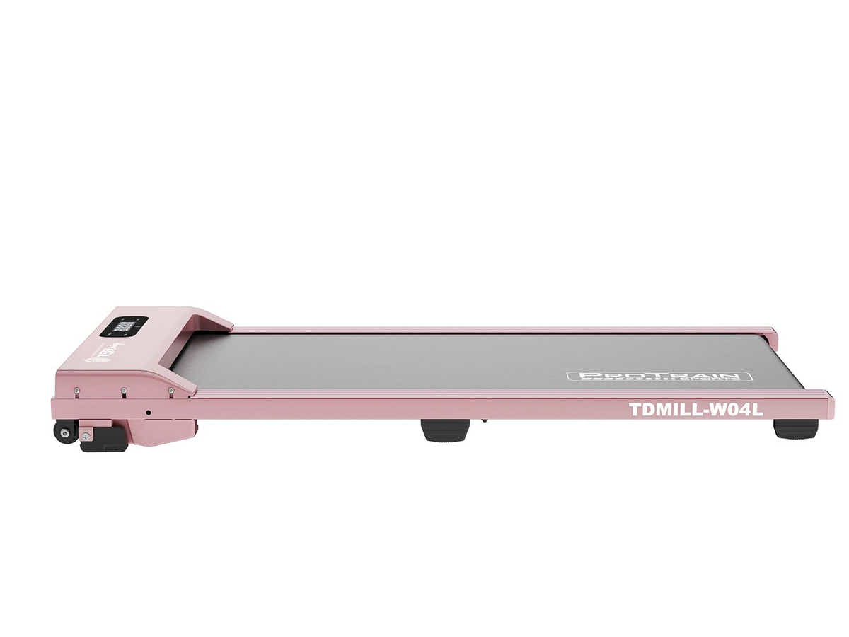 Treadmill Walking Pad With Manual Incline Pink Color