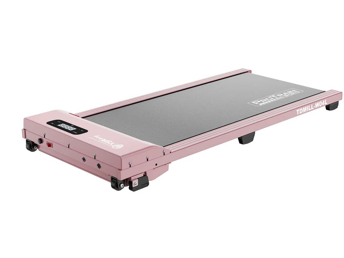 Treadmill Walking Pad With Manual Incline Pink Color