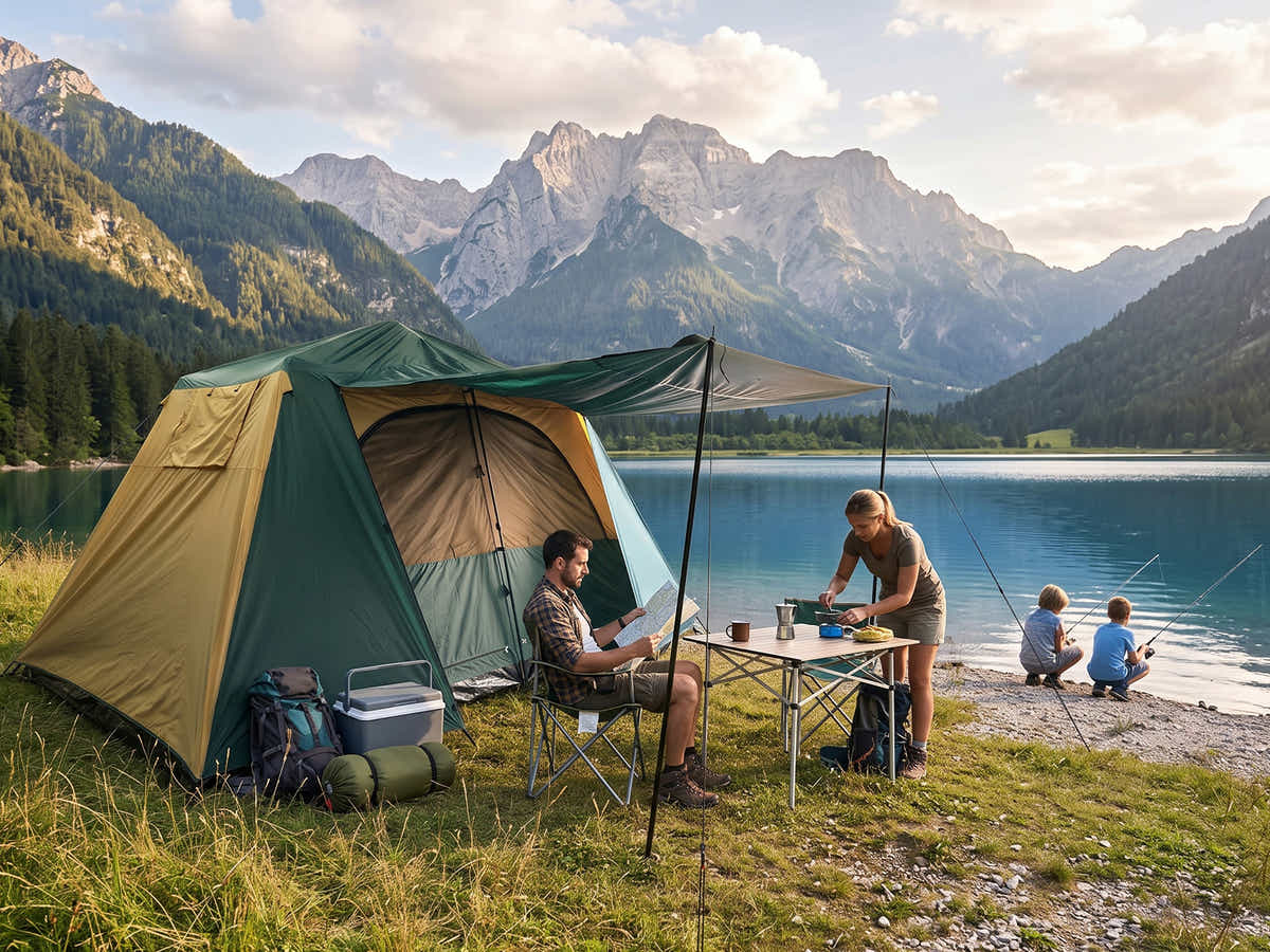 DS Instant Up Camping Tent 8 Person Pop up Tents Family Hiking Dome Camp