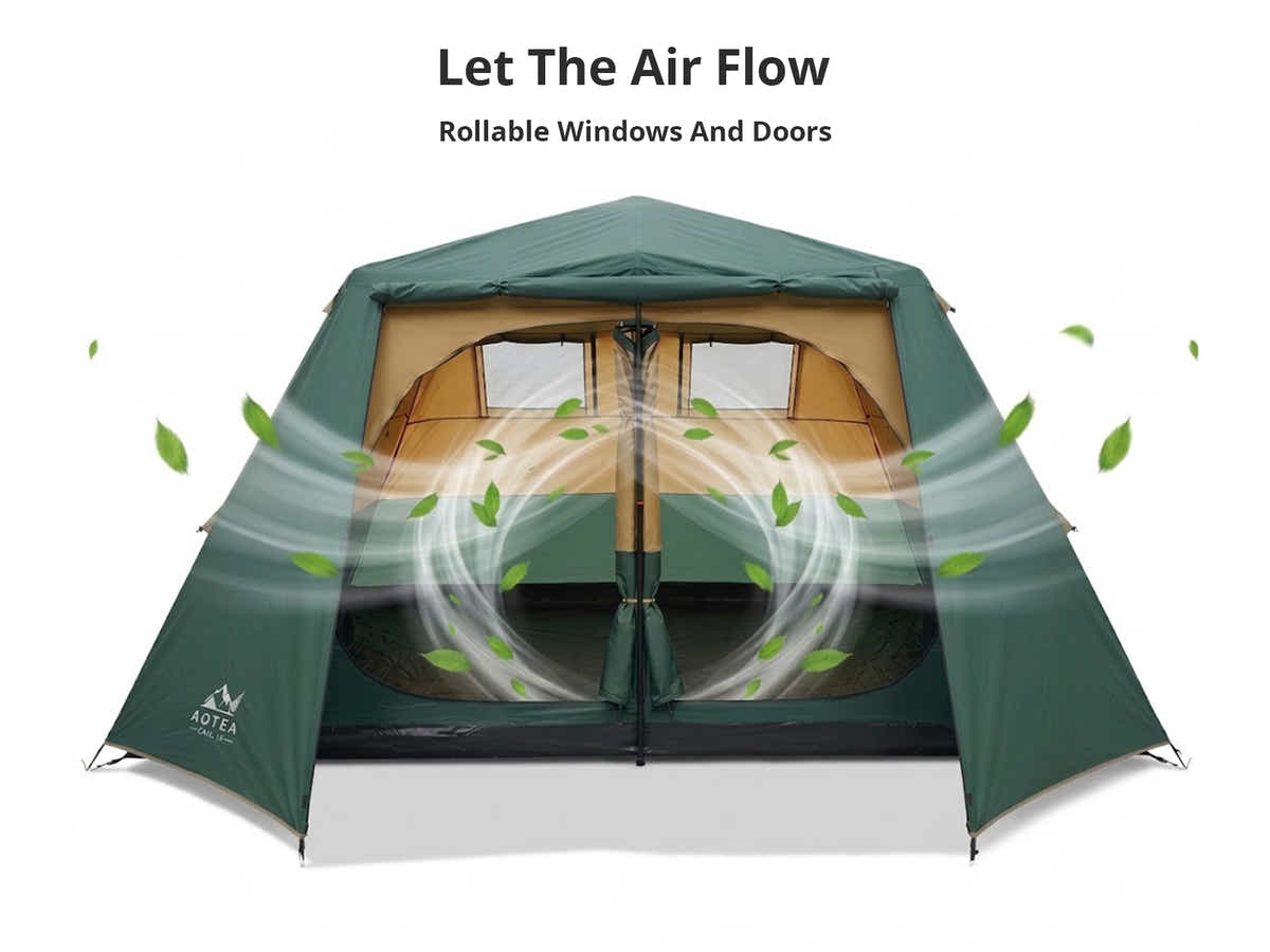DS Instant Up Camping Tent 8 Person Pop up Tents Family Hiking Dome Camp