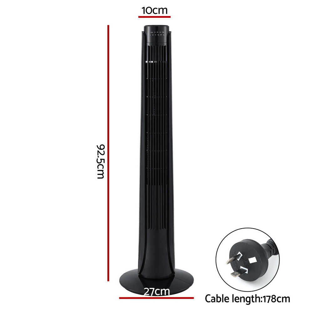 DS NA Devanti Tower Fan Oscillating 3 Speeds with Remote 93cm