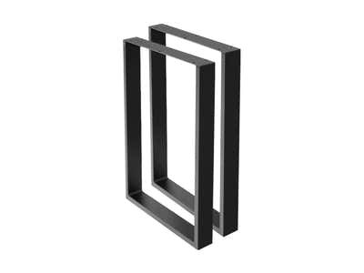 Box-Shape Metal Table Legs Large - Set of 2