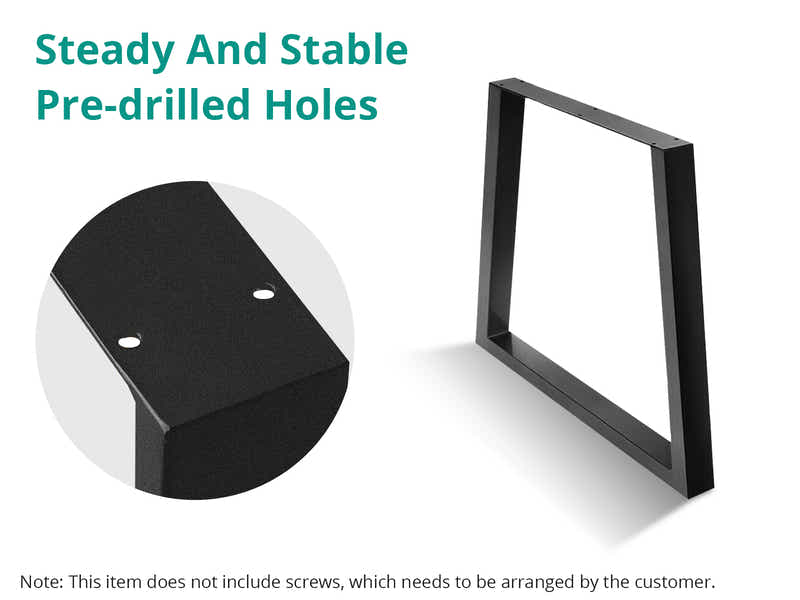 Trapezoid Metal Table Legs Large - Set of 2