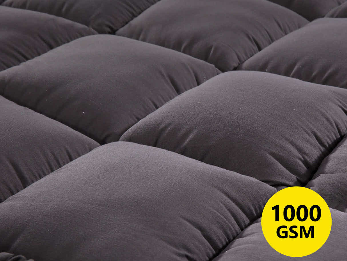Bamboo Charcoal Mattress Topper - Single