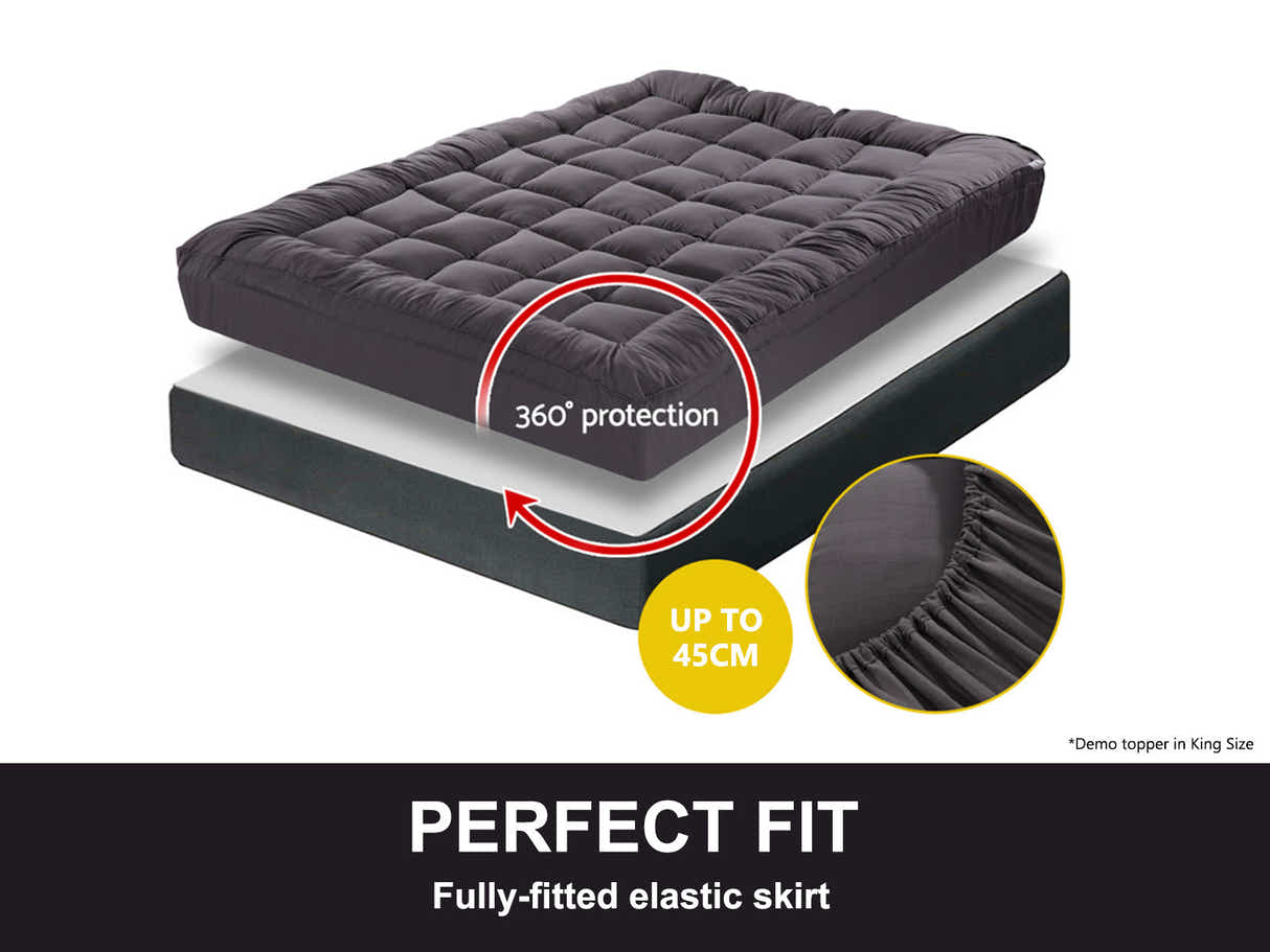 Bamboo Charcoal Mattress Topper - Queen