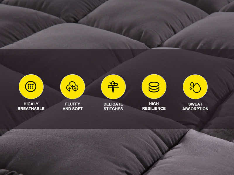 Bamboo Charcoal Mattress Topper - Super King