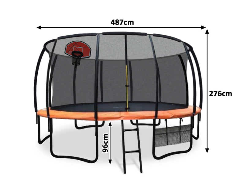 Arc Trampoline 16Ft With Basketball Hoop