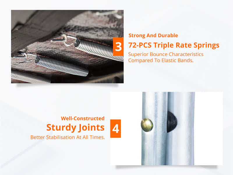 Arc Trampoline Orange with Basketball Hoop - 12ft