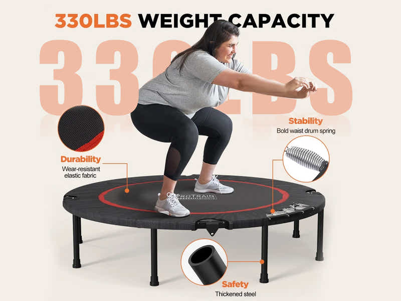 Folded Mini Trampoline 40-inch - Red