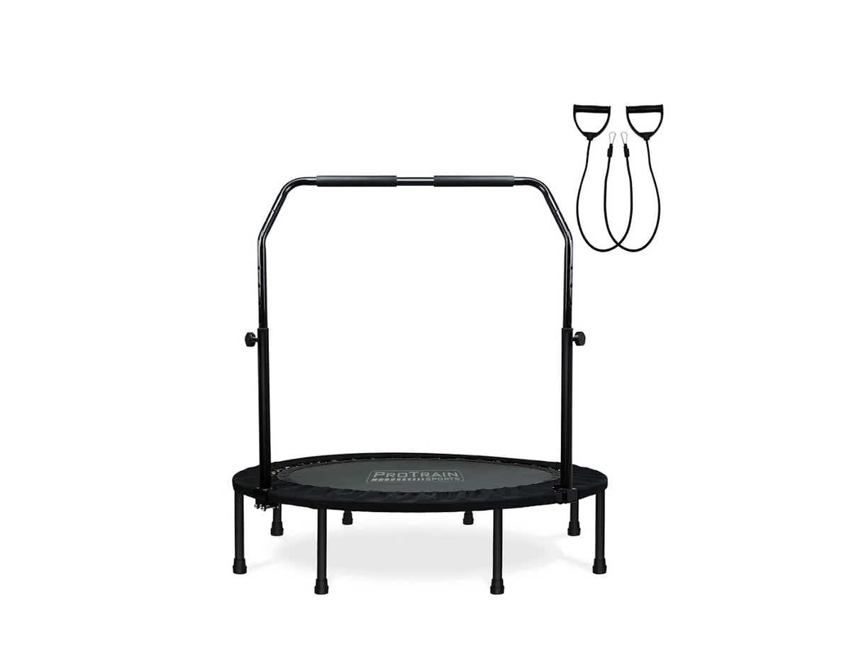 Mini Trampoline with Handle 48-inch - Black