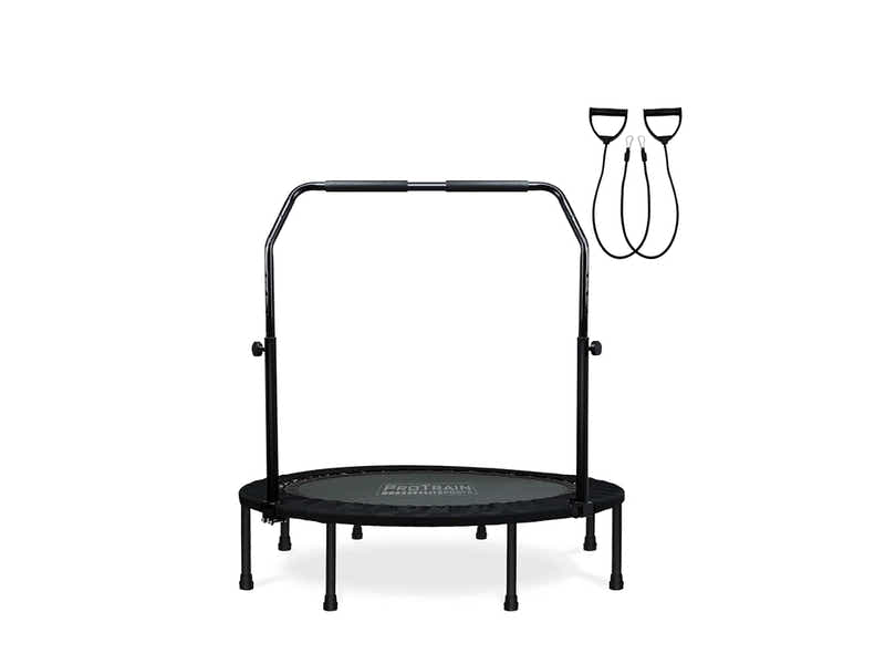 Mini Trampoline with Handle 48-inch - Black