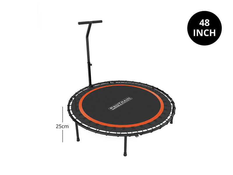 Mini Trampoline with Handle 48-inch - Orange