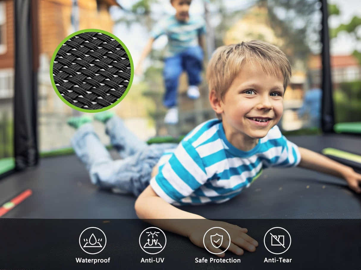 Trampoline Lime with Outside Net - 8ft
