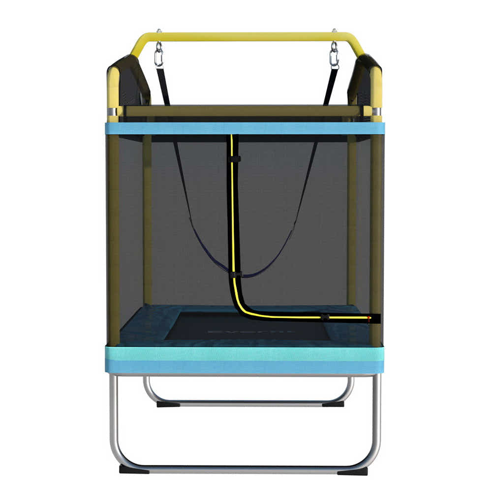 Everfit 6FT Trampoline for Kids w/ Enclosure Safety Net Swing Rectangle