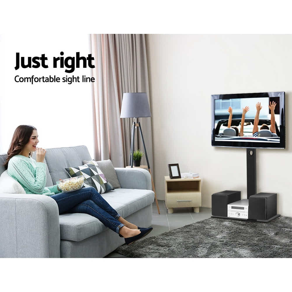 TV Stand Mount Bracket for 32"-70" LED LCD Glass Storage Floor