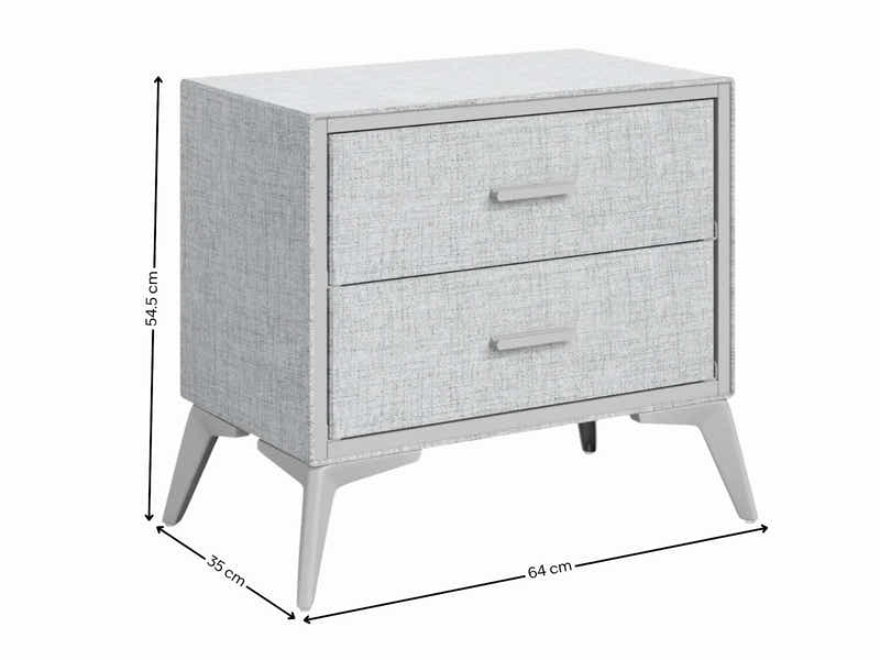 Delani Bedside Table - Grey