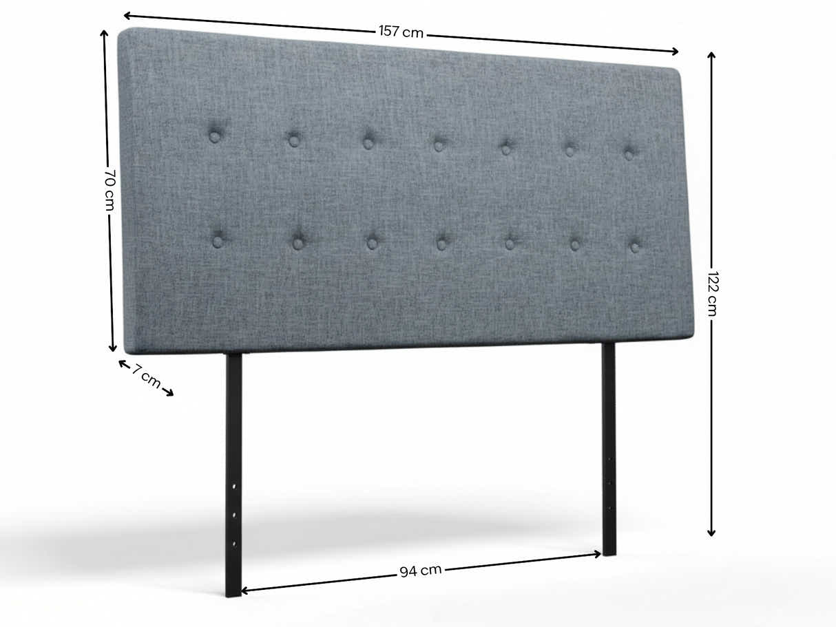 Freddy Linen Headboard Bluish Grey - Queen