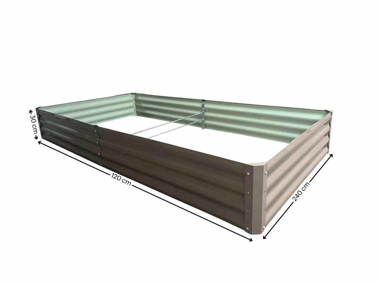 DS Galvanized Steel Garden Bed 240x120x30 cm