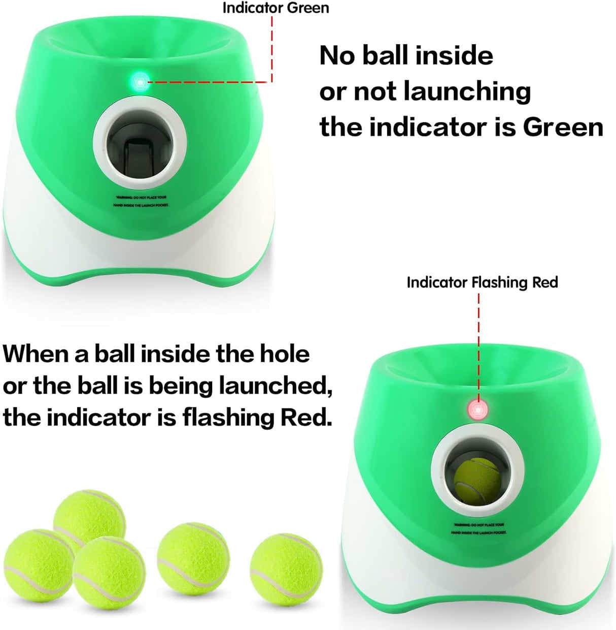 DS NA Automatic Dog Ball Launcher with 15 Mini Tennis Balls & Bag