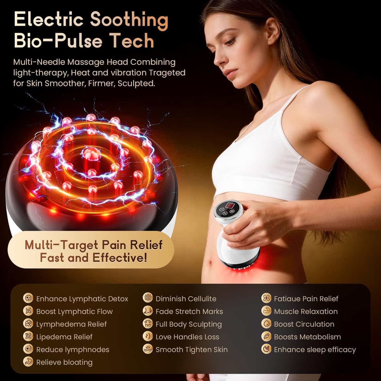 DS NA 4-in-1 Cordless Body Sculpting Massager – Rechargeable Massage Tool