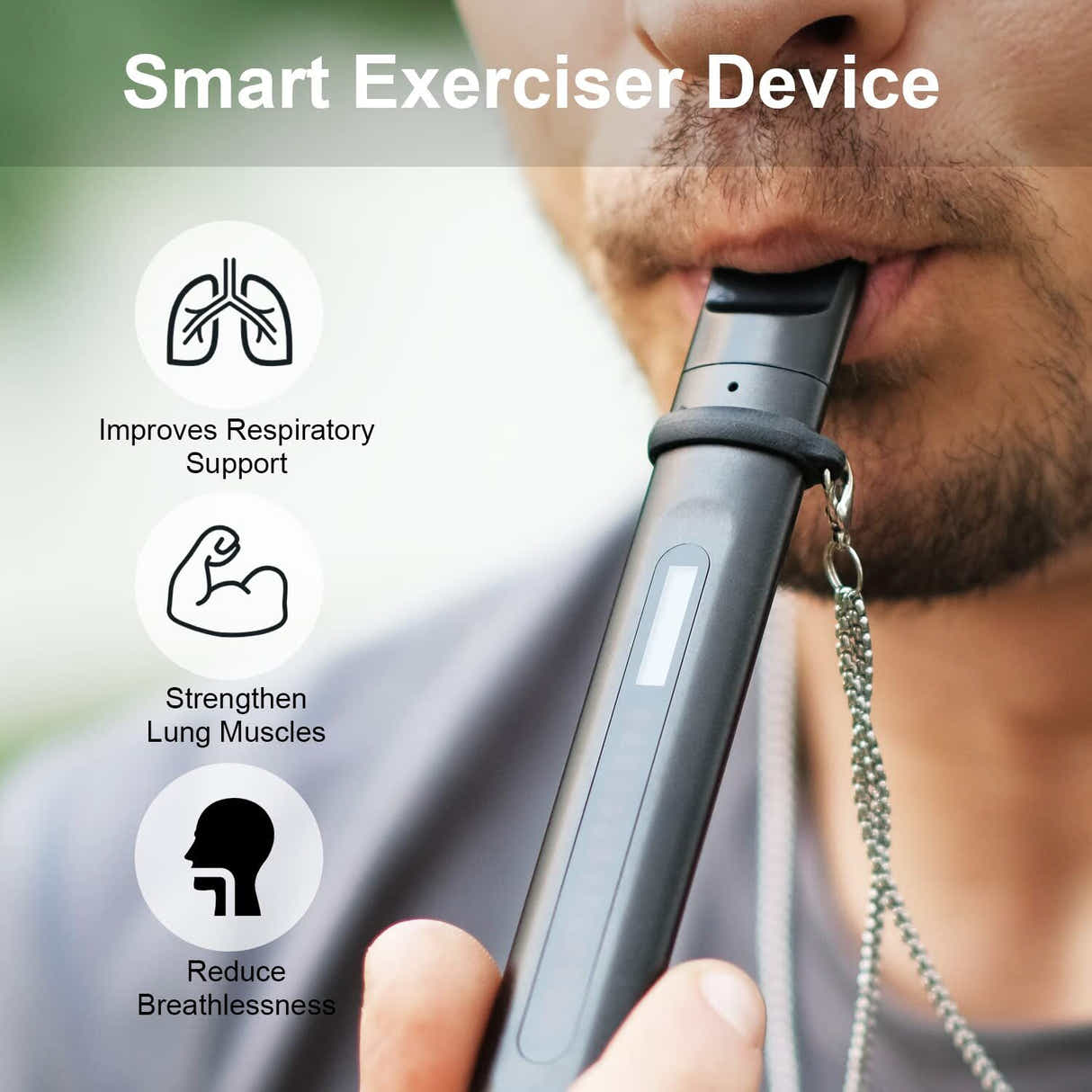 DS NA Portable Smart Breathing Trainer – Rechargeable Respiratory Exercise