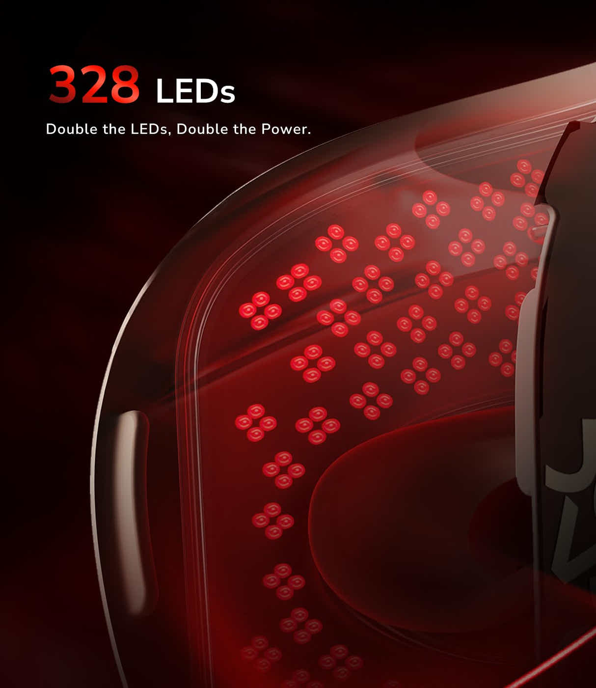 DS NA High-Performance 3D LED Beauty Mask – 4 Light Modes, 328 LEDs, Wireless Op
