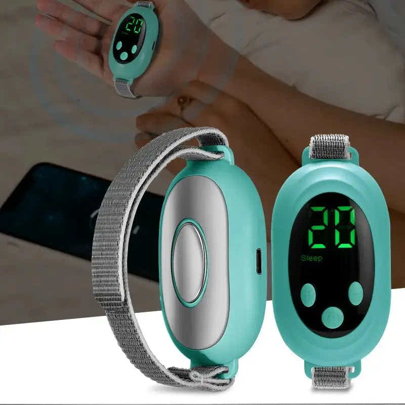 DS NA Microcurrent EMS Sleep Aid Device Palm Pulse Massager Blue