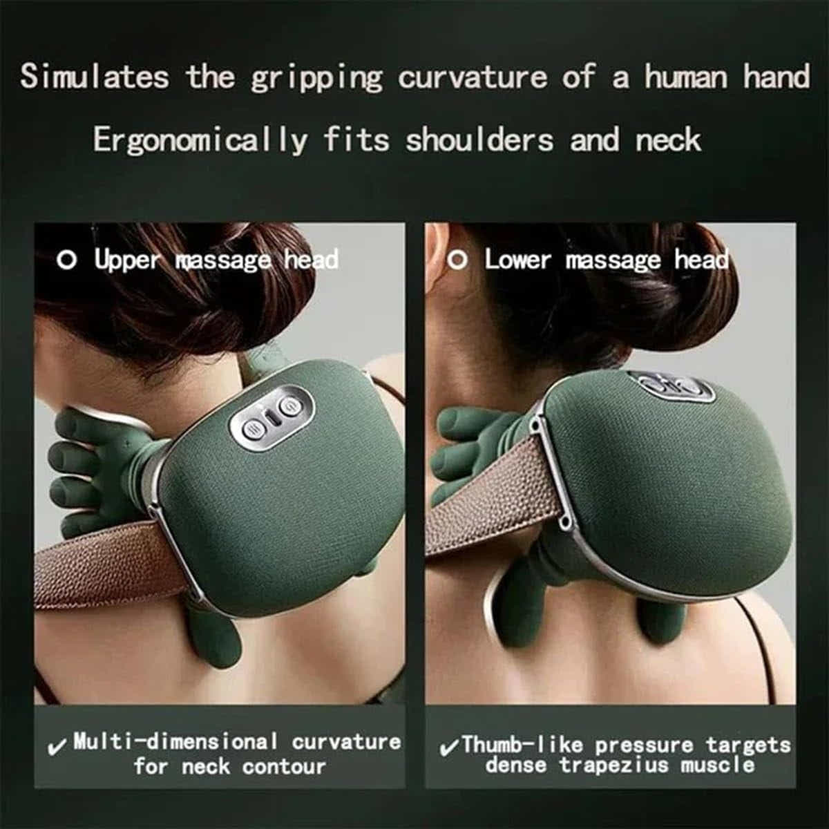 DS NA Massager, Real Hand Simulation Shiatsu Deep Tissue Electric Massager for N