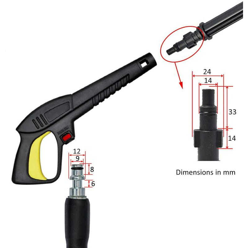 DS NA High Pressure Water Gun With ROtating Nozzle, Compatible With Lavor Press