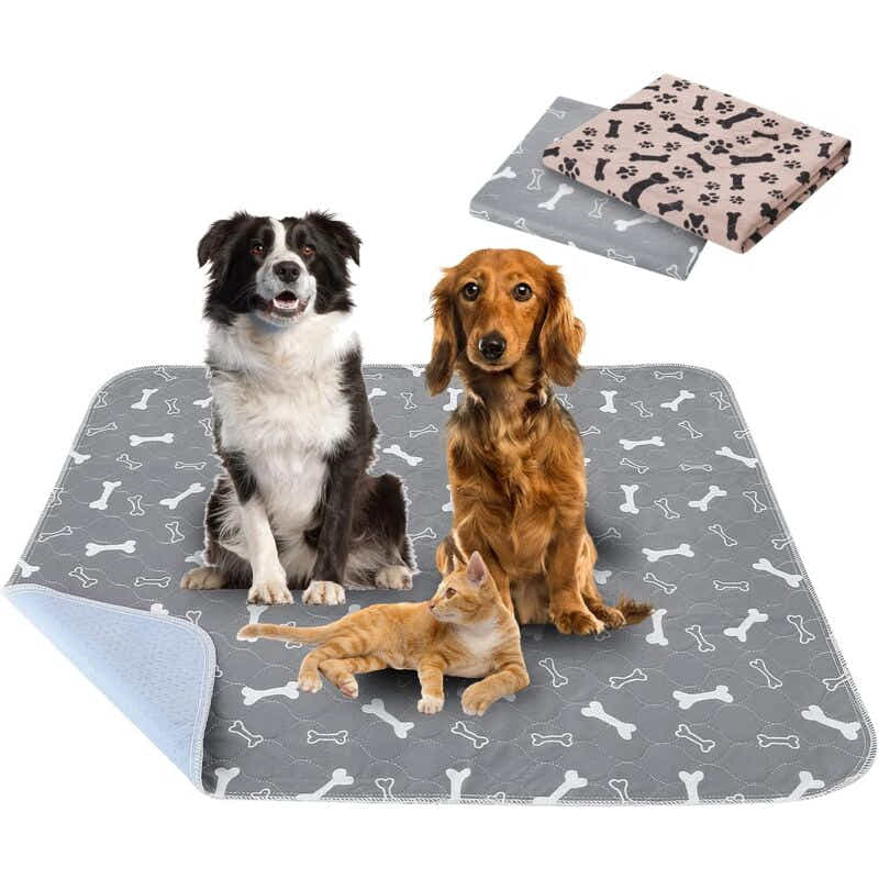 DS NA 2PCS 80×70CM Ultra Absorbent Dog Training Mats – Non-Slip & Washable