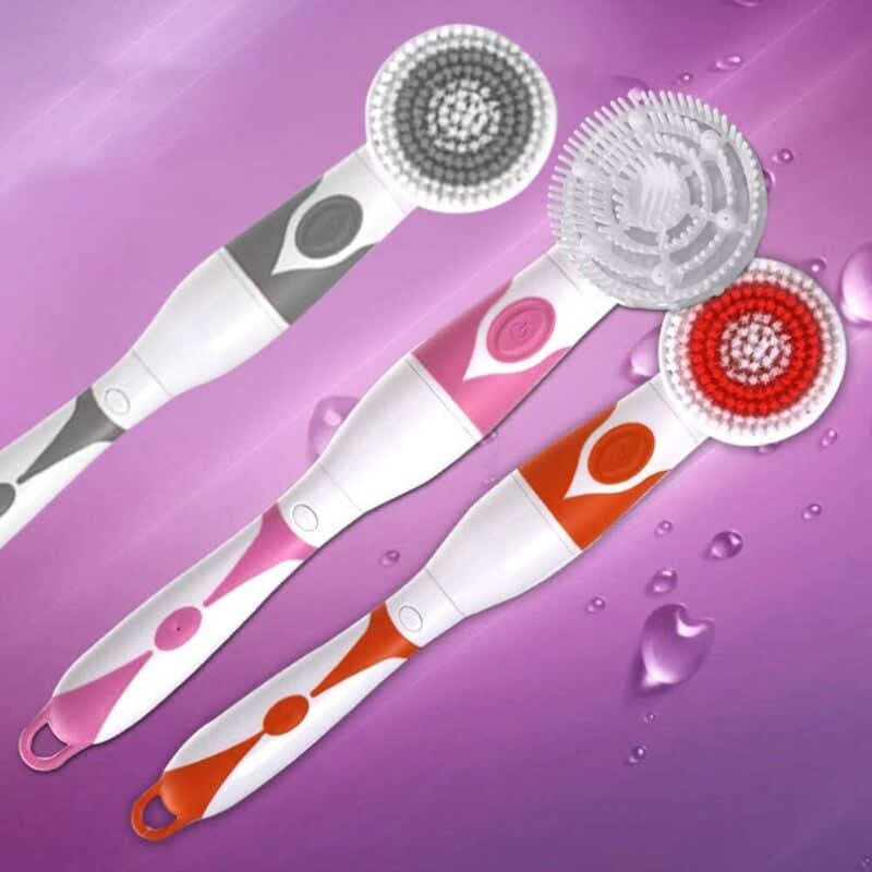 DS NA 4 In 1 Waterproof Electric Bath Brush Multifunctional Body Cleaning Brush