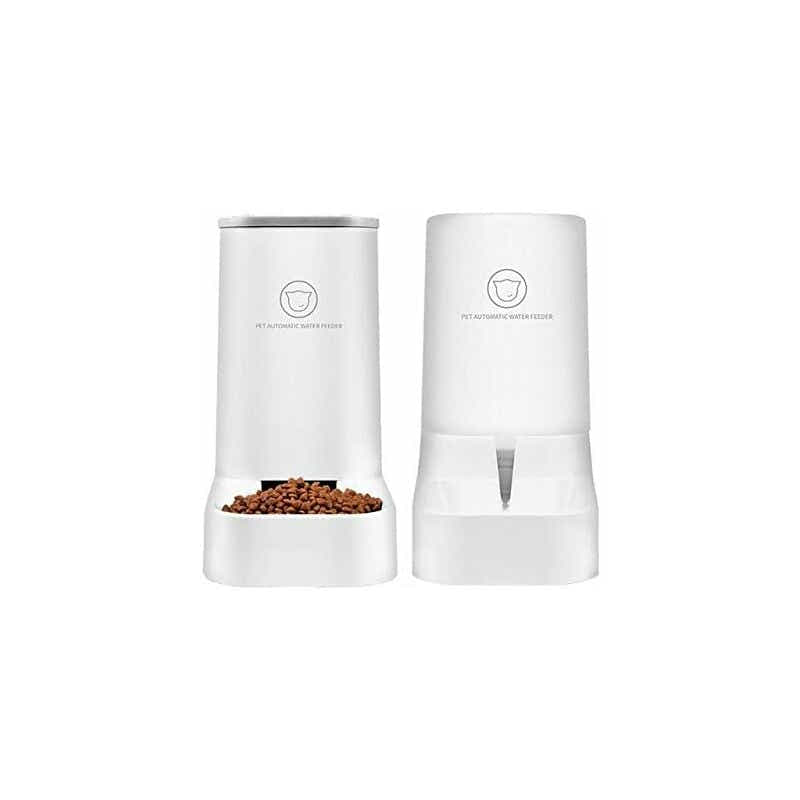 DS NA Automatic Food & Water Dispenser Fountain – 3.75L 2PCS Set for Dogs & Cats