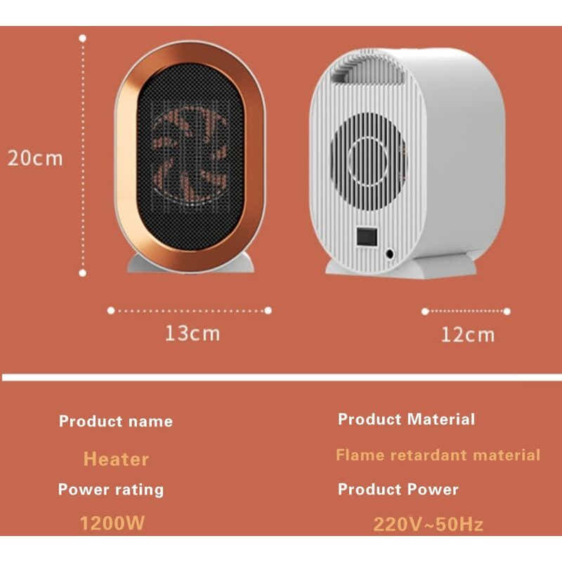 DS NA 1200W Electric Ceramic Fan Heater With 2 Heat Setting, Overheat Protection