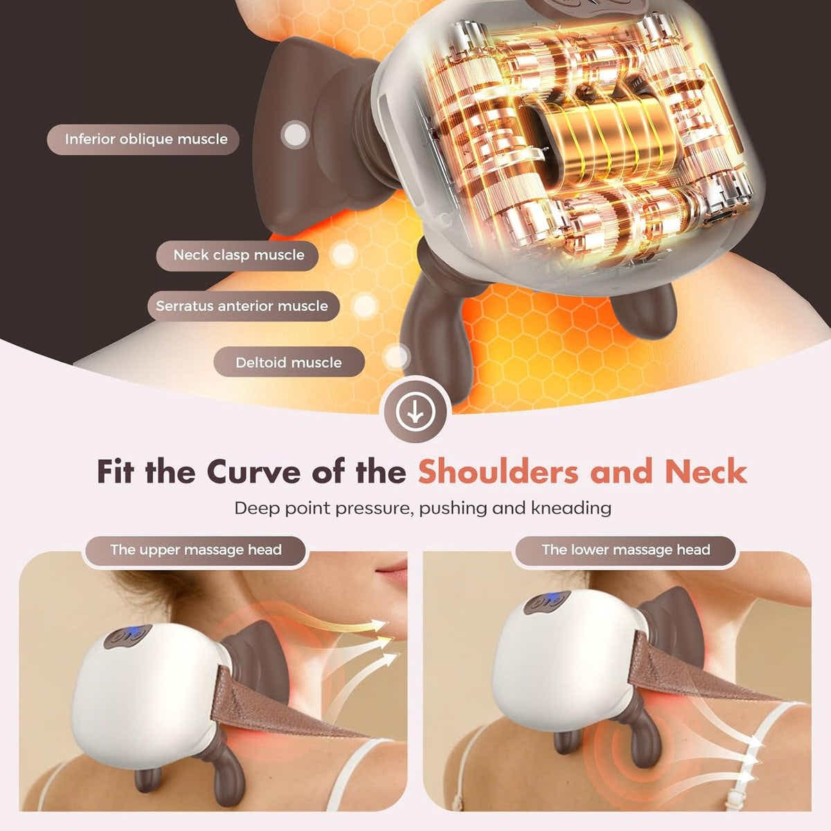 DS NA 4D neck massager, shoulder massager with heating, a cordless and portable