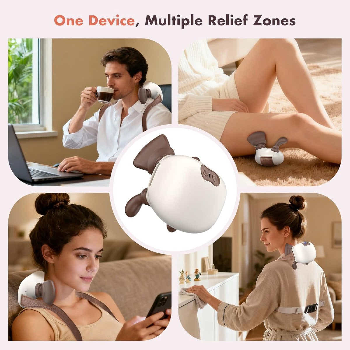 DS NA 4D neck massager, shoulder massager with heating, a cordless and portable