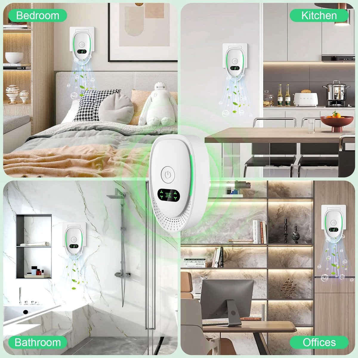 DS NA Plug-in Negative Ion Air Purifier (4-Pack) - Mini Portable