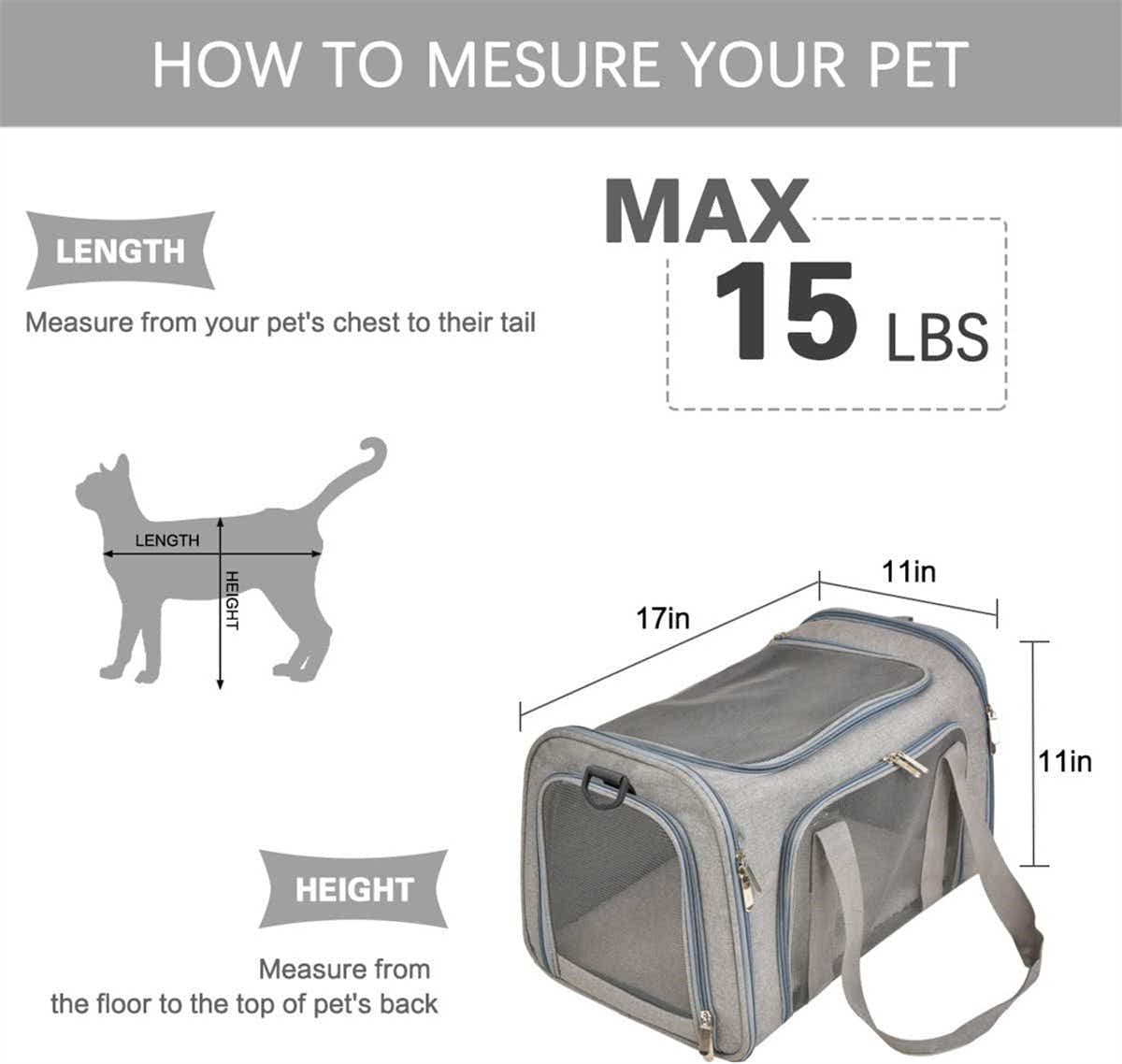 DS NA Bicycle Panniers – Dog Carrier Bag for Airplanes & Travel (Small Dogs)
