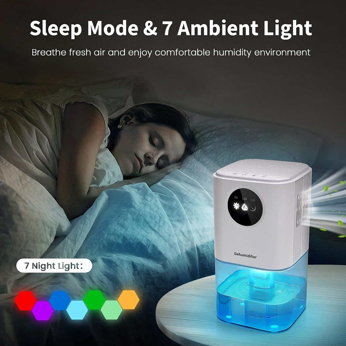 DS NA Dehumidifier - Ultra-Quiet Smart Dehumidifier For Drying Laundry
