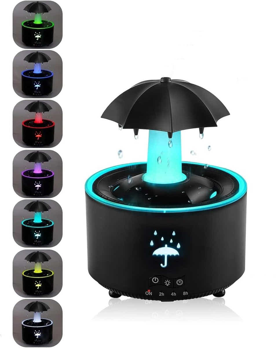 DS NA Aromatherapy Humidifier 300ml Remote Control and Timer - 7-Color LED