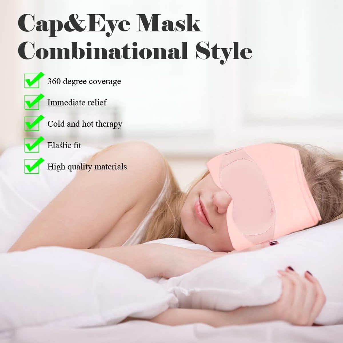 DS NA Migraine Relief Hat - Eye Mask - Cooling Eye Mask - Headache Relief - Hot