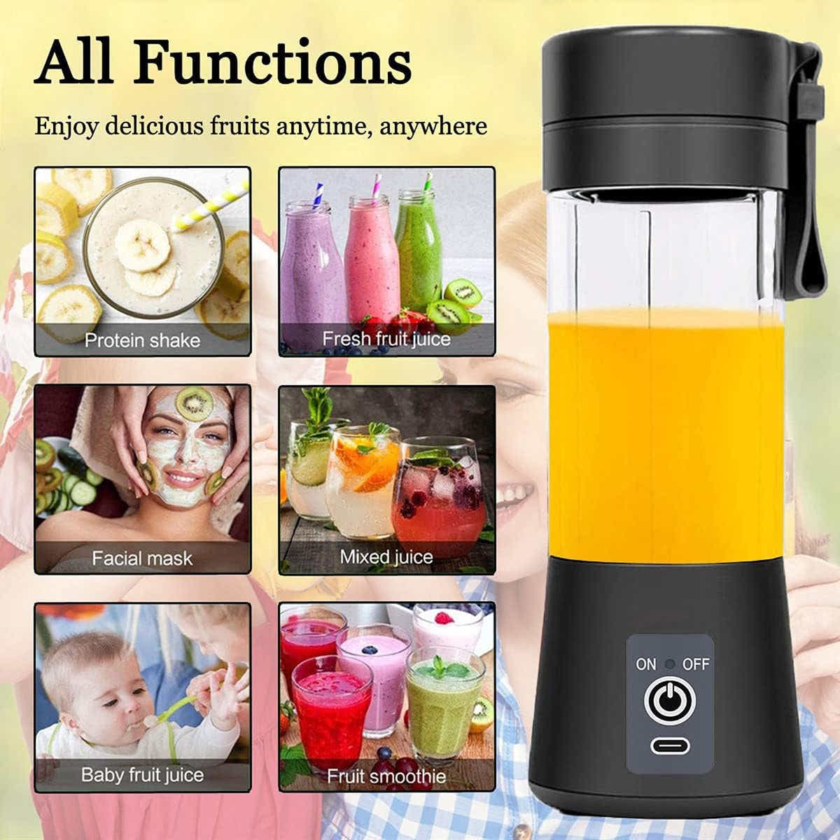 DS NA Blender - Mini blender - Smoothie maker - Rechargeable mini blender