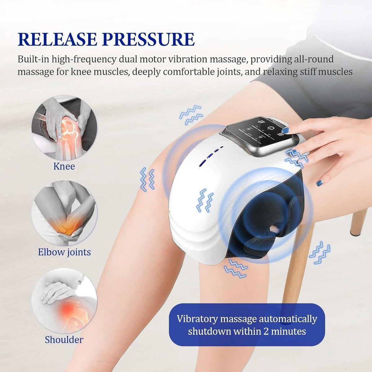 DS NA Rechargeable cordless knee massager - LED screen - For swollen and painful