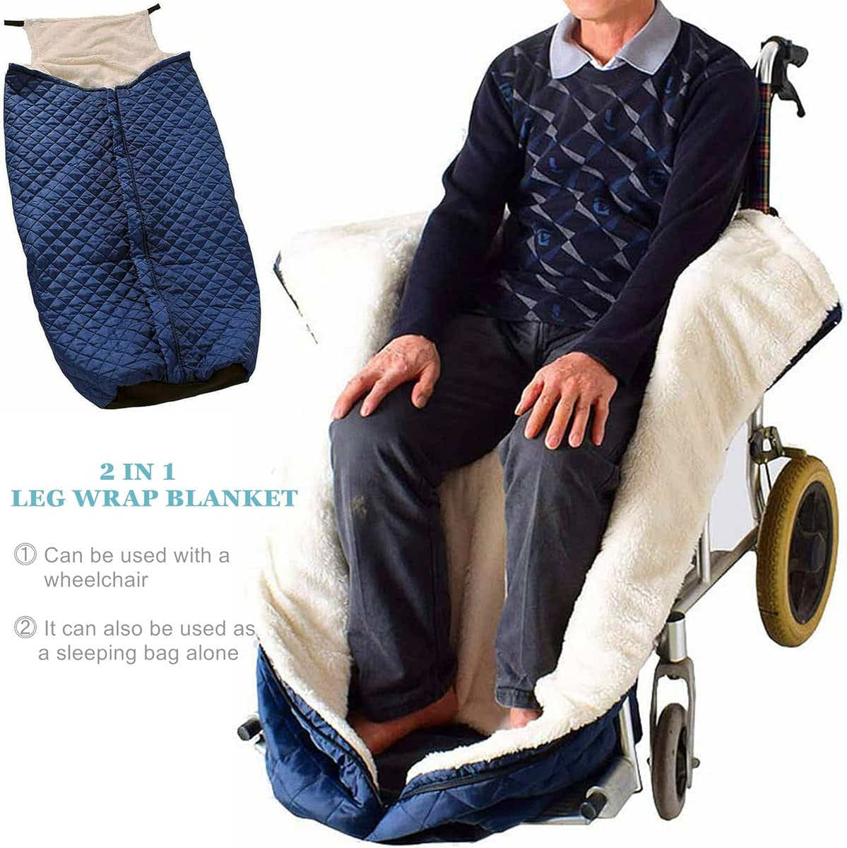 DS NA Wheelchair Blanket Footmuff – Windproof & Waterproof Unisex Cashmere