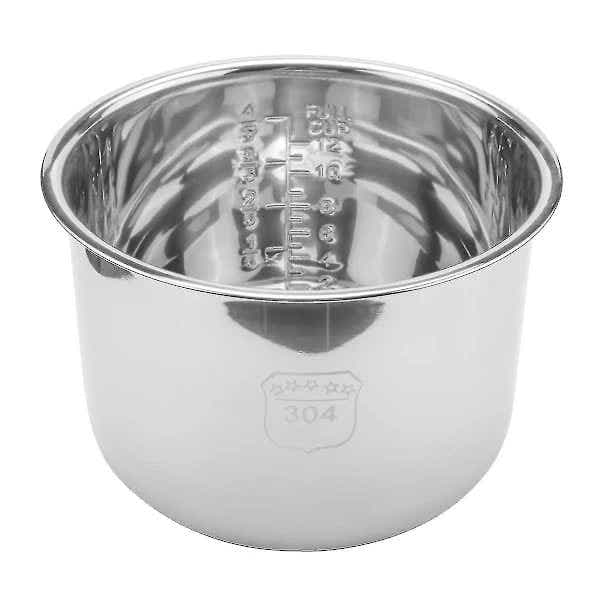 DS NA Stainless Steel Pressure Cooker Inner Pot 6L Compatible with Rice Cooker